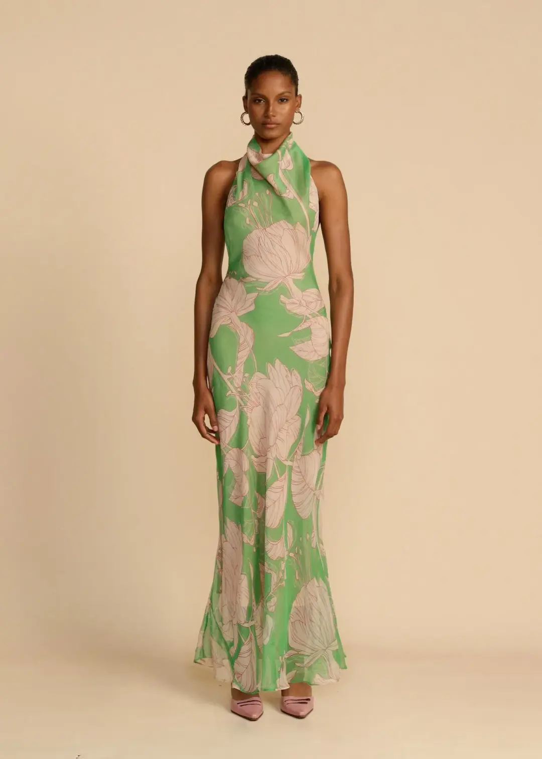 Arcina Ori Josefine Dress Green Floral Size 8 for rent on The Volte - main image