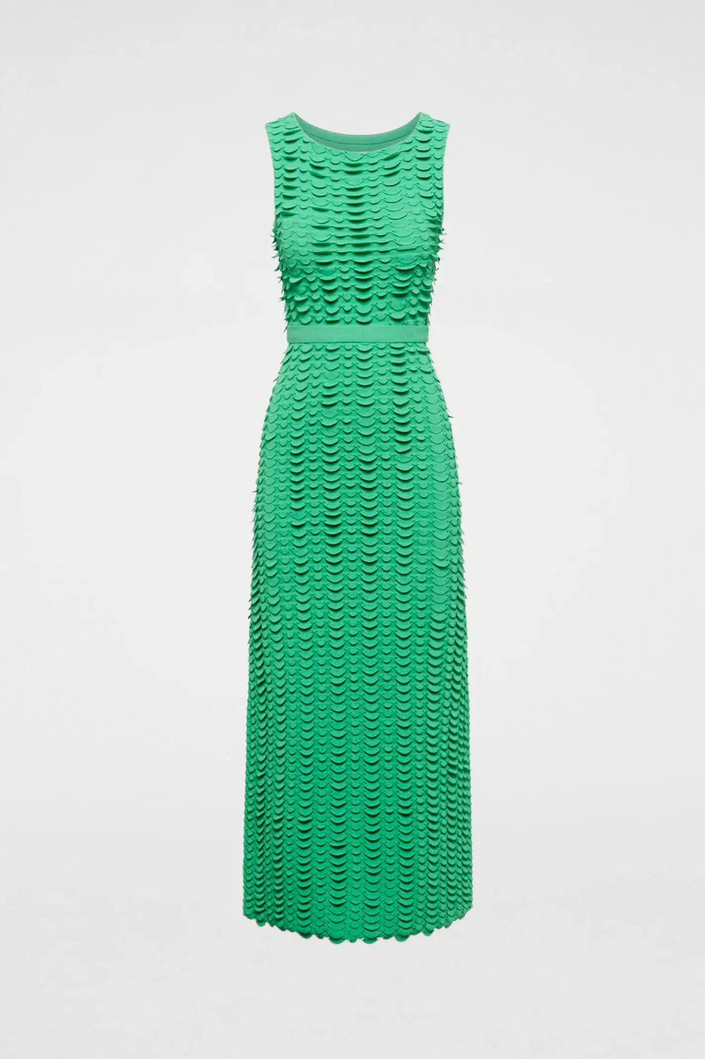 Scanlan Theodore Scallop Stitch Knit Dress Green Size M/ AU 10 - Image 5