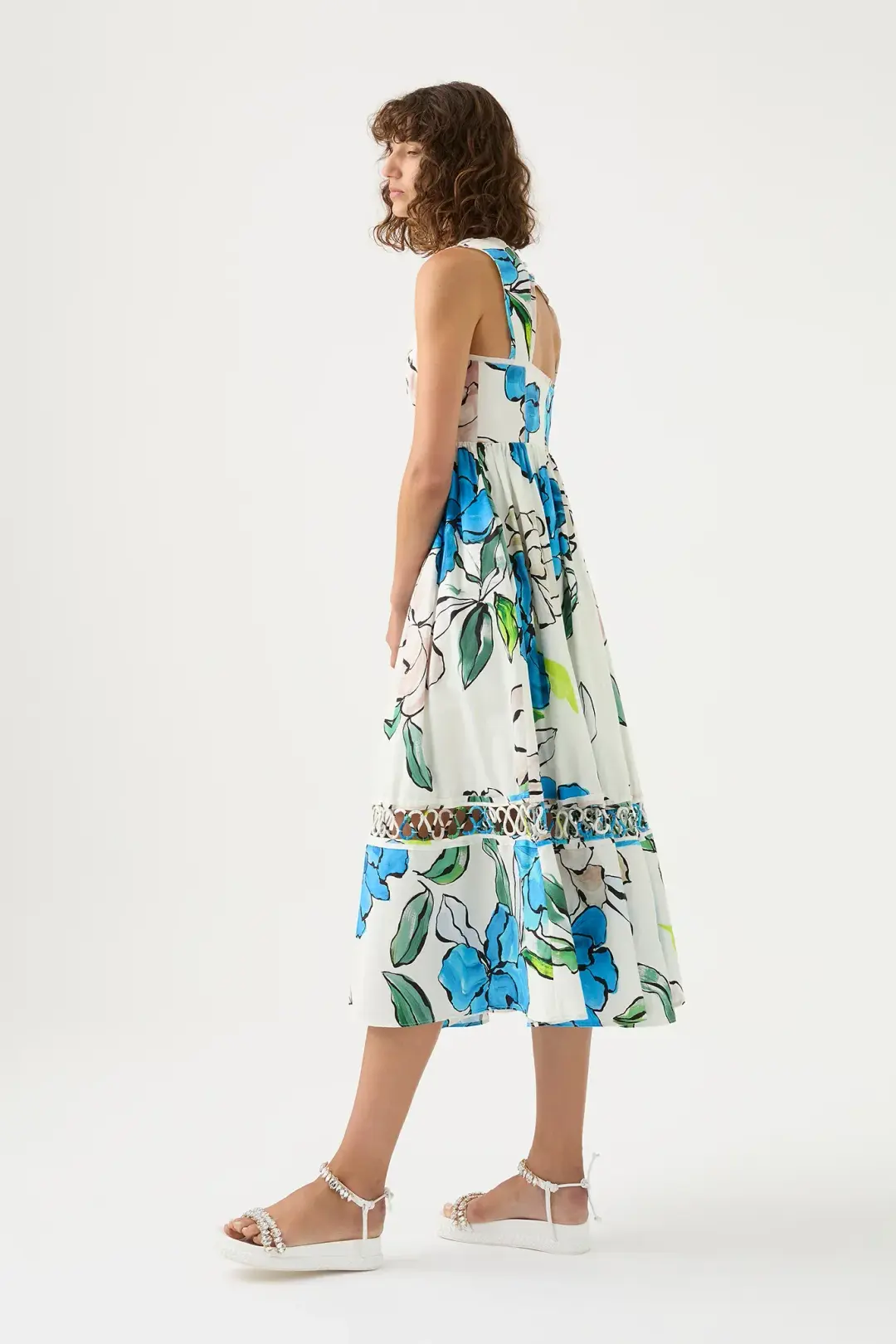 Aje Erika Cut Out Midi Dress in Cool Camellia Size 8 for rent on The Volte - main image