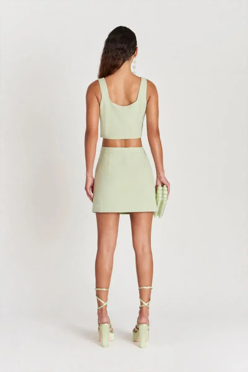 Cult Gaia Pina Top and Skirt Set Green Size 8  - Image 2