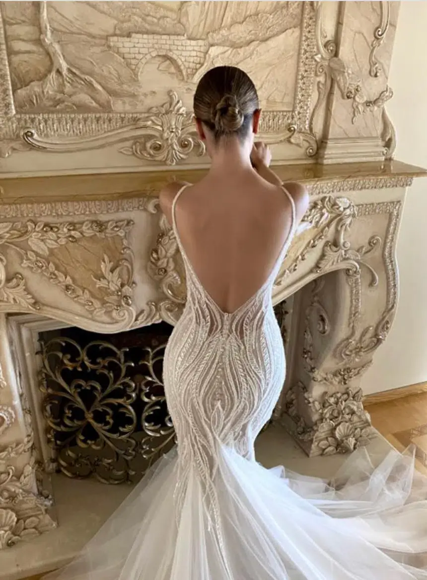 Badgley Mischka Esther Wedding Dress Ivory Size 8  - Image 5