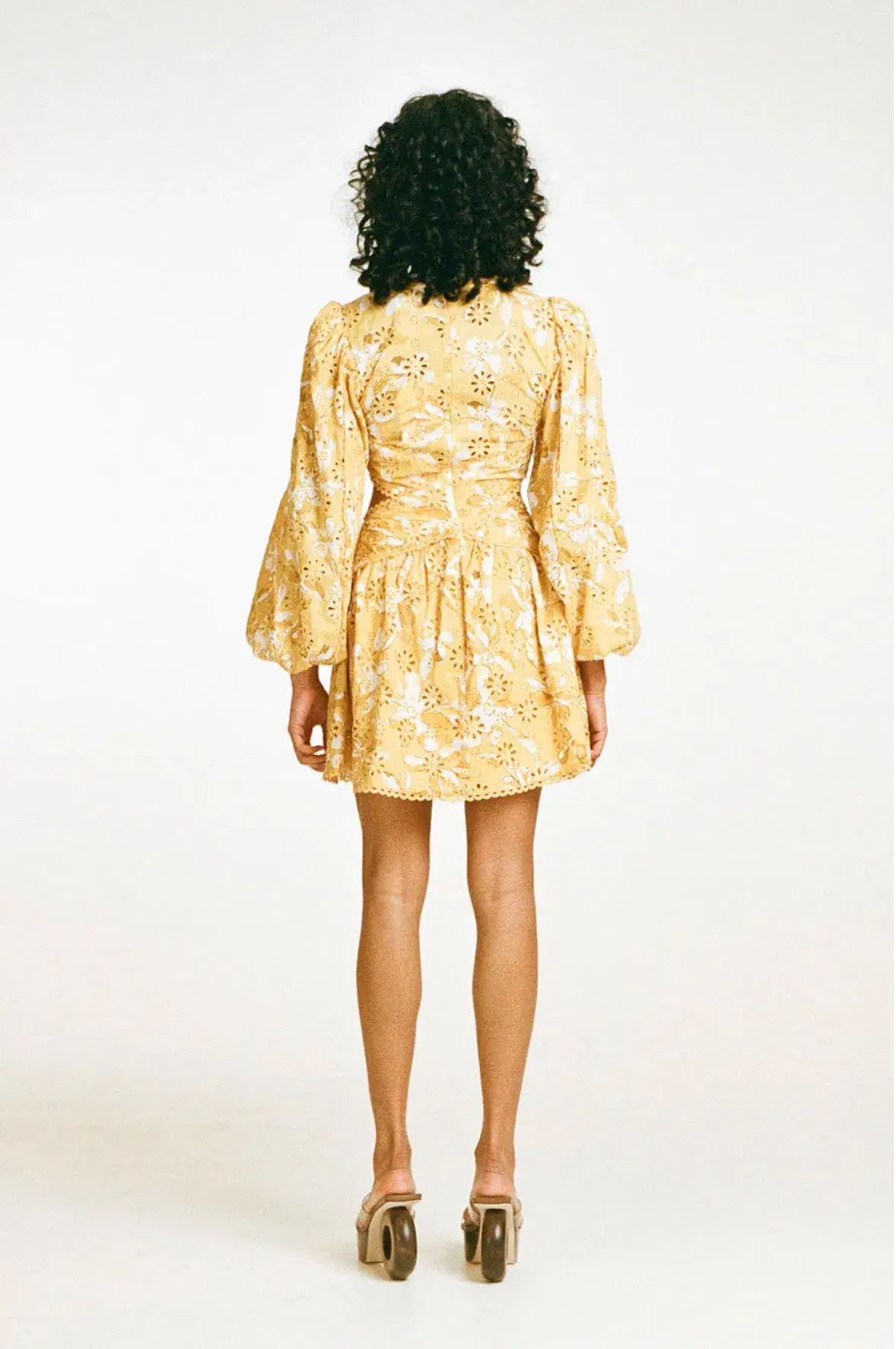 Zaco Elysees Mini Dress Yellow Floral Size XS / AU 6  - Image 3