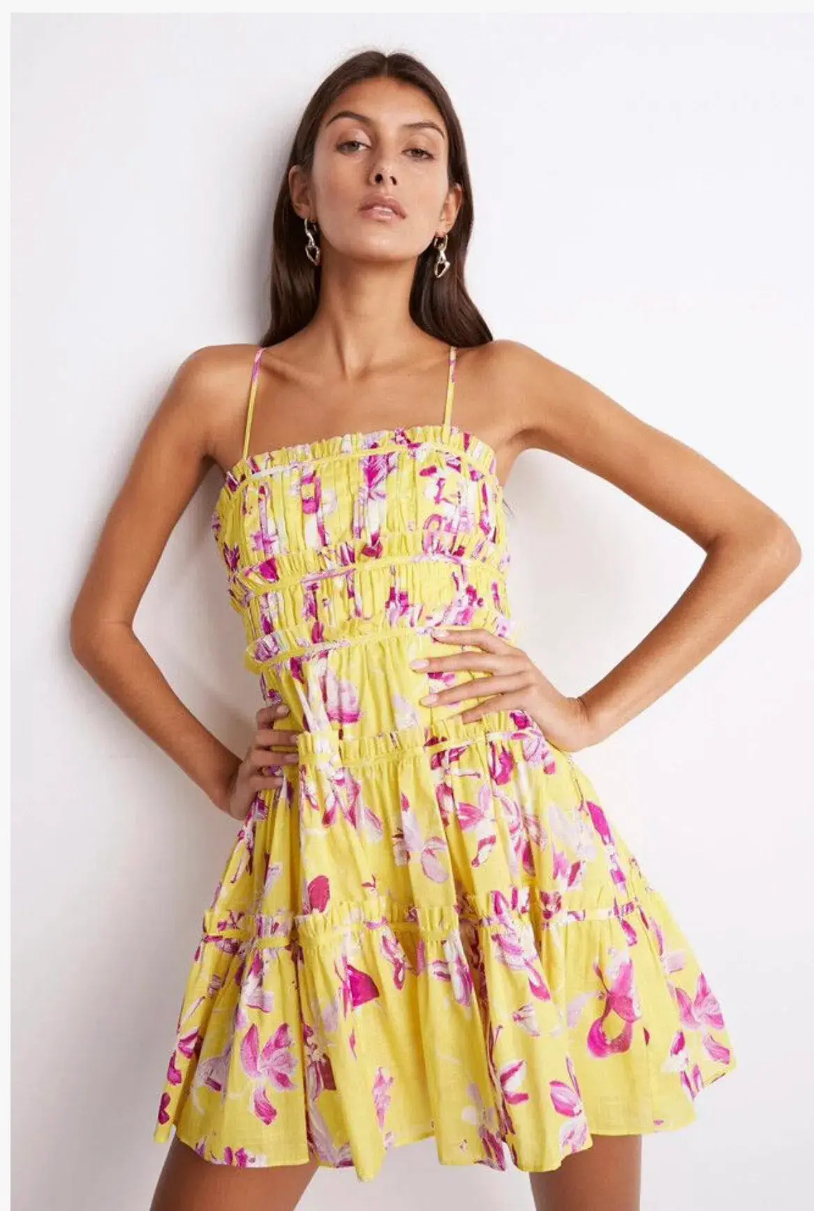Aje Wildflower Mini Dress Sunshine Size 8 - Image 1
