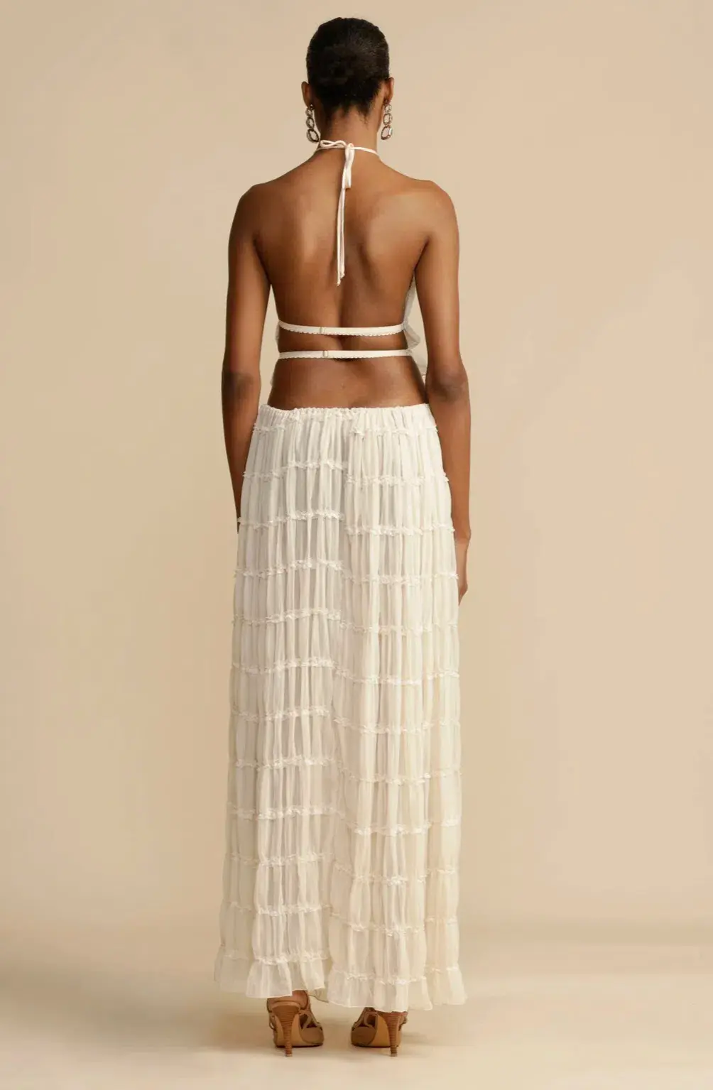 Arcina Ori Juliette Halter and Skirt Set Warm Cream in Size S / AU 8 - Image 3
