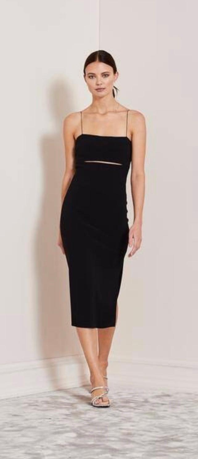 Bec & Bridge Midi Dress Black Size 8 - Image 2