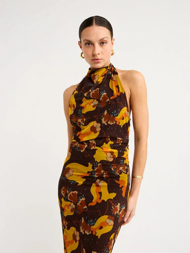 Sir The Label Jacques Mesh Halter Midi Dress Size 1/Au 8 - Image 6