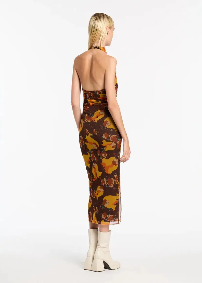 Sir The Label Jacques Mesh Halter Midi Dress Size 1/Au 8 - Image 2