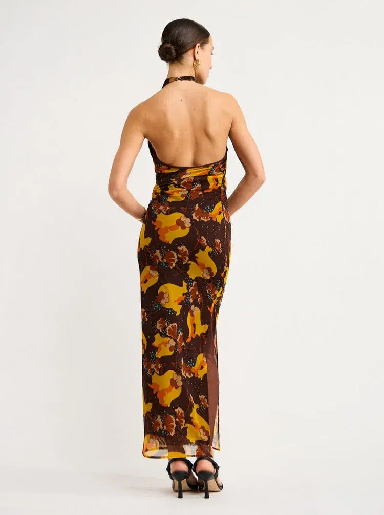 Sir The Label Jacques Mesh Halter Midi Dress Size 1/Au 8 - Image 3