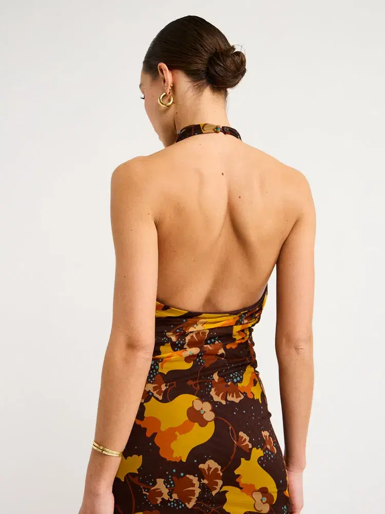 Sir The Label Jacques Mesh Halter Midi Dress Size 1/Au 8 - Image 4