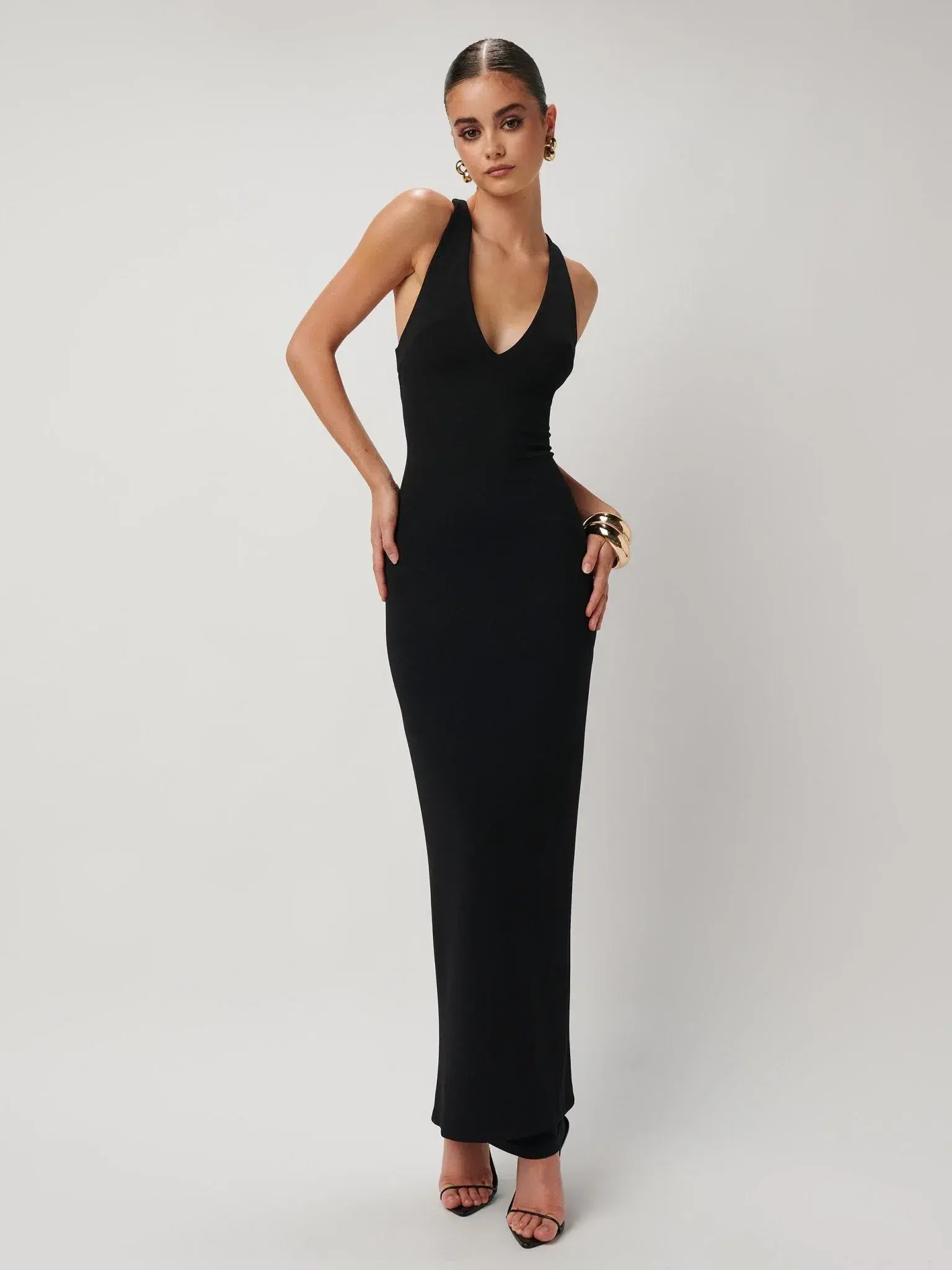 Effie Kats Eiza Gown Black Size 10 - Image 1