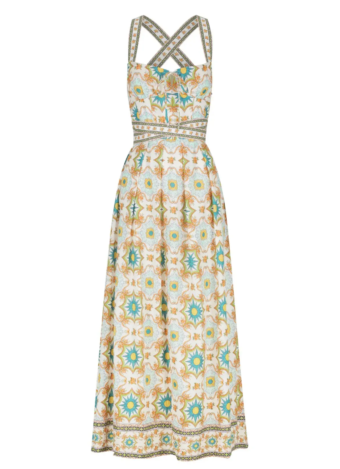 Hansen & Gretel Tulsa Mosaic Maxi Dress Print Size 8 - Image 3
