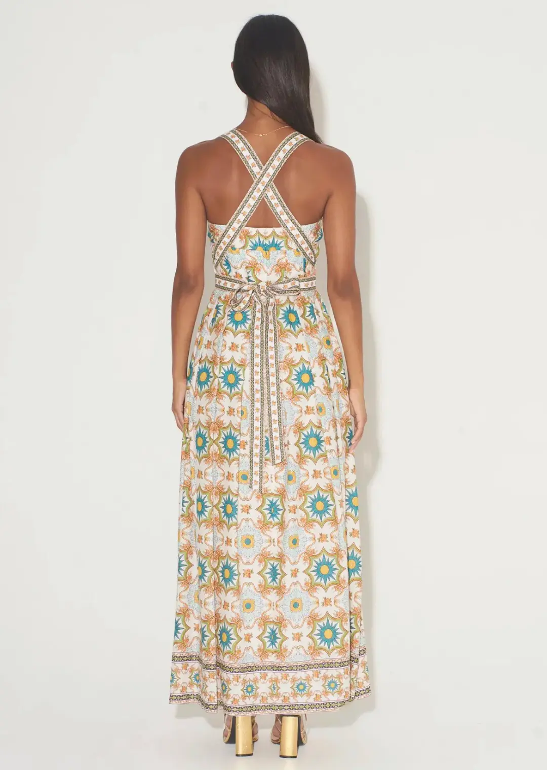 Hansen & Gretel Tulsa Mosaic Maxi Dress Print Size 8 for rent on The Volte - main image