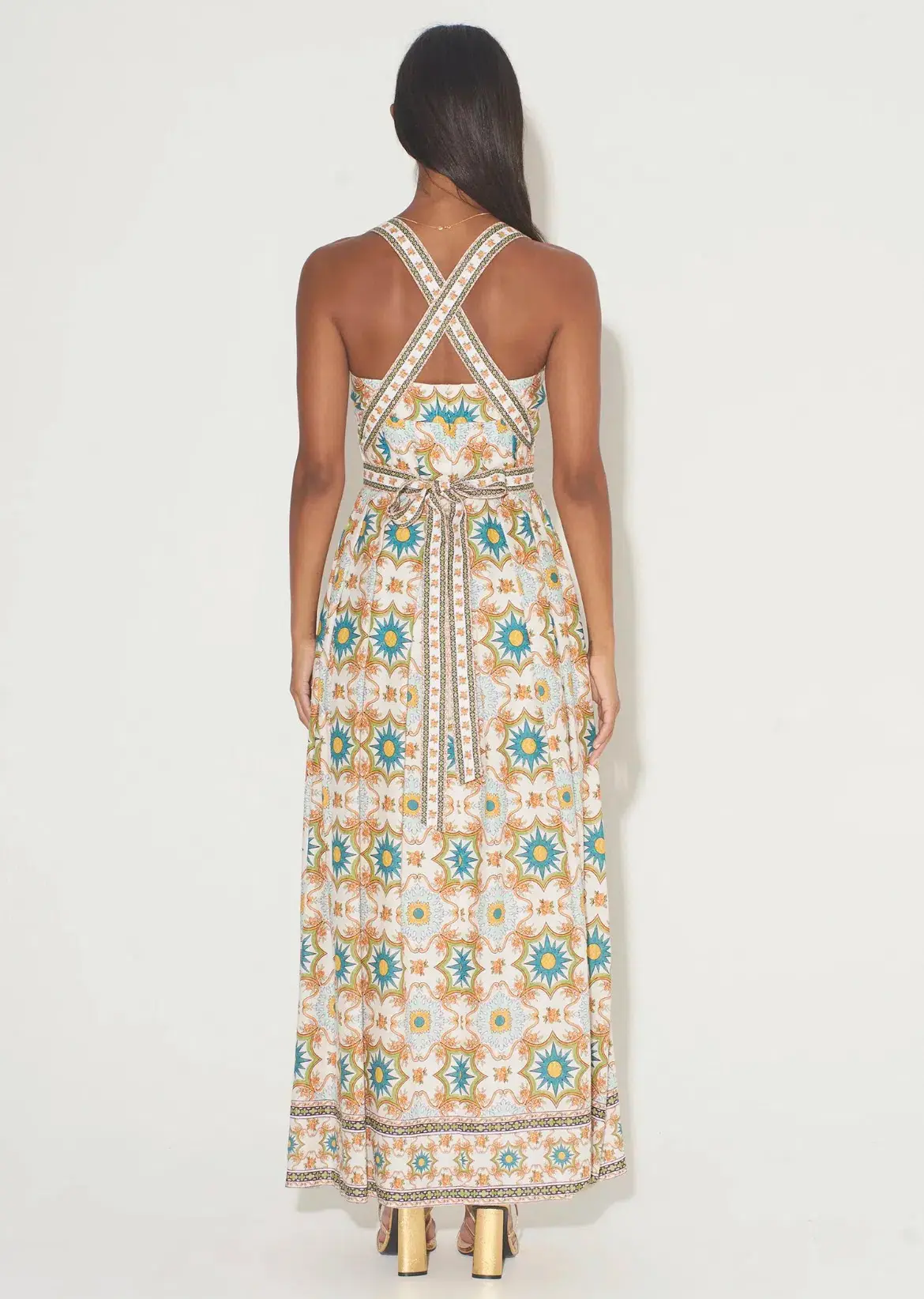 Hansen & Gretel Tulsa Mosaic Maxi Dress Print Size 8 - Image 2