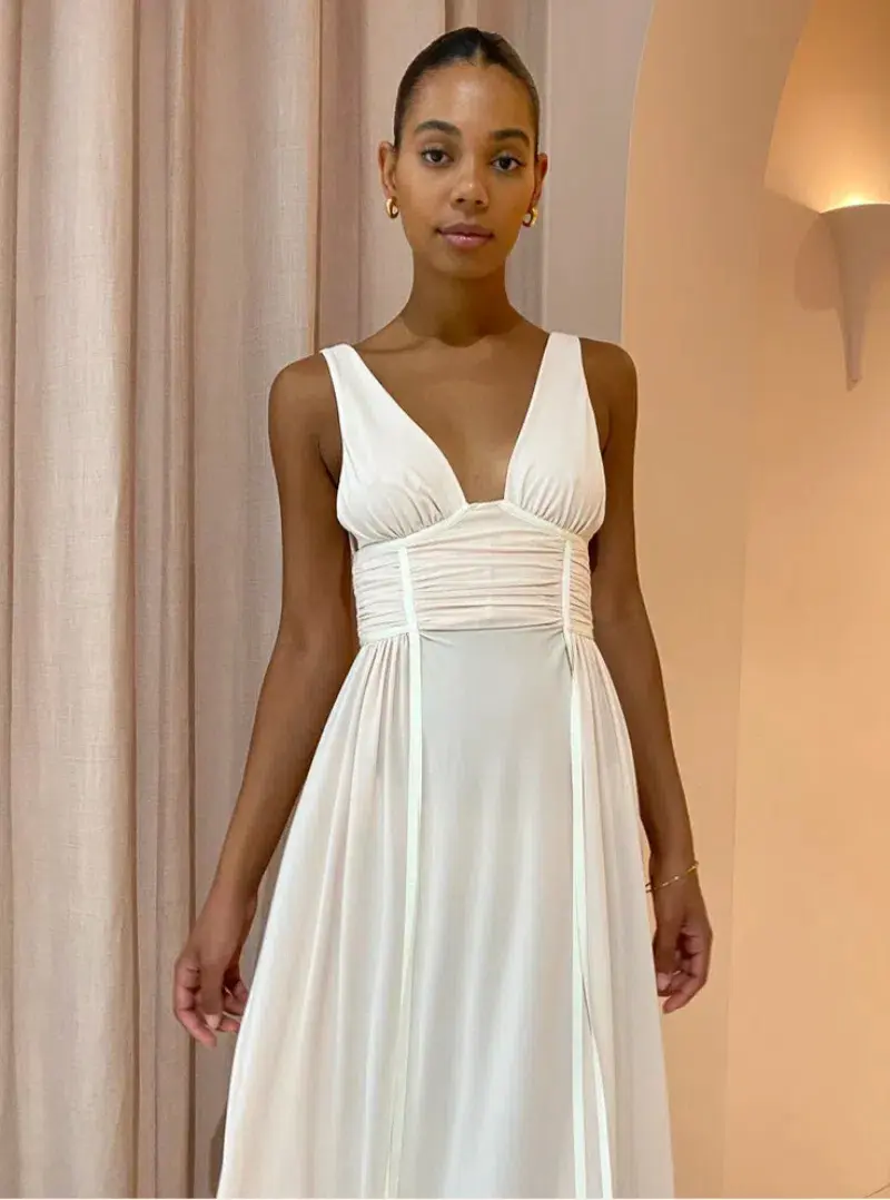 Bec & Bridge Gwen Maxi Dress in Shell Size 6 - Image 2