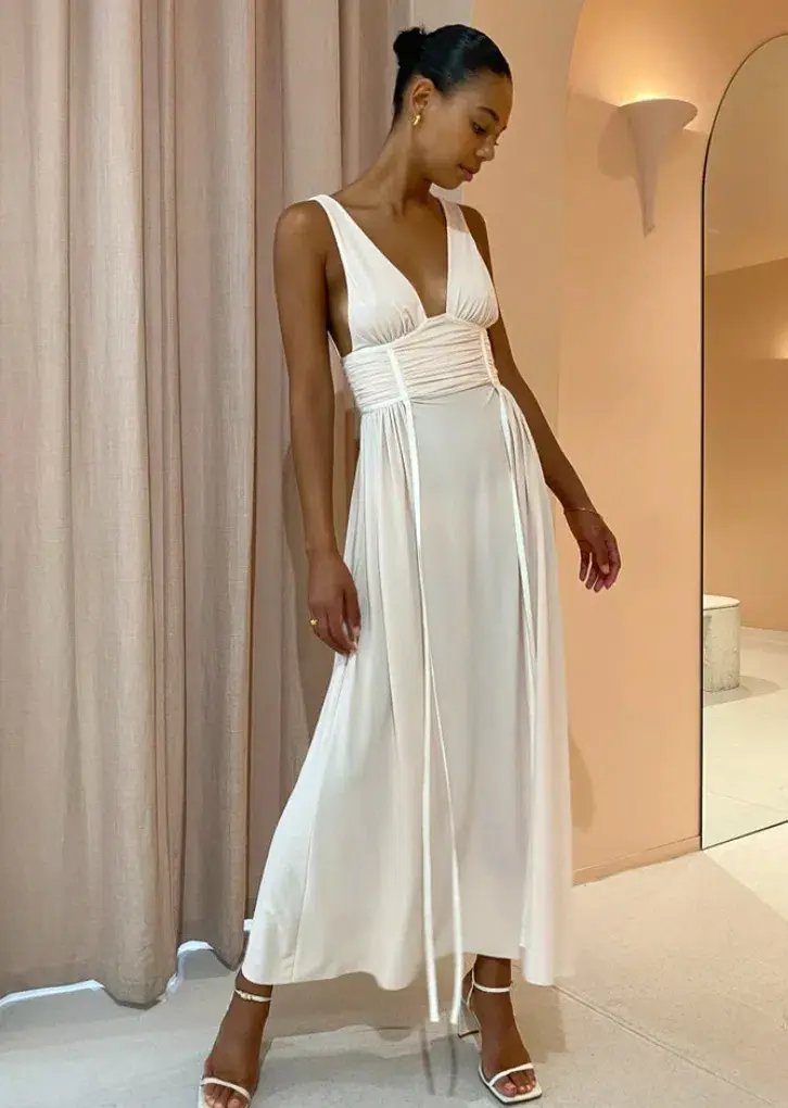 Bec & Bridge Gwen Maxi Dress in Shell Size 6 - Image 5