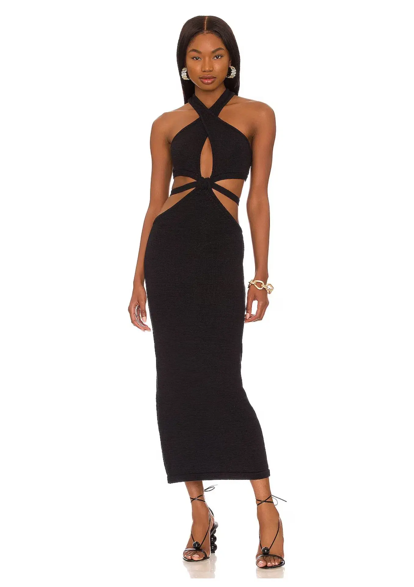 Cult Gaia Aziza Midi Dress Black Size 6 - Image 1