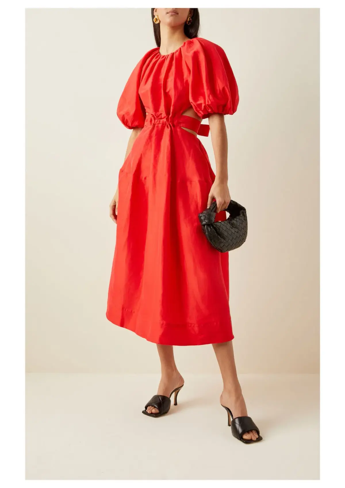 Aje Mimosa Cutout Midi Dress Red Size 12 - Image 1