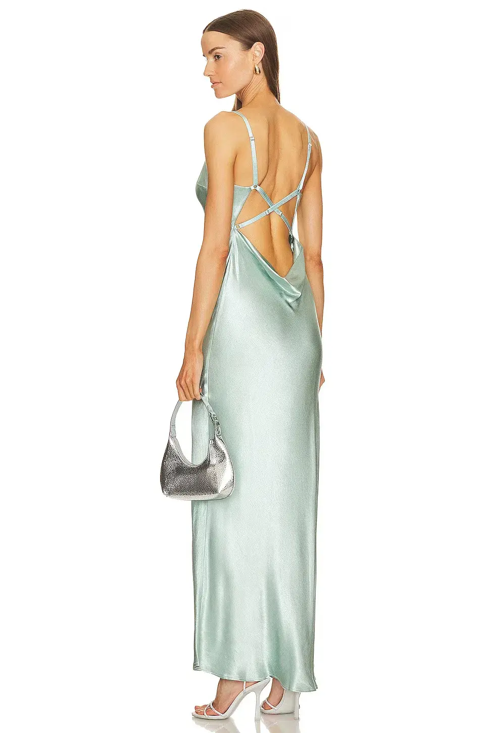 Bec & Bridge Malia Open Cross Back Maxi Dress in Seafoam Green Size XS / AU 6 - Image 3
