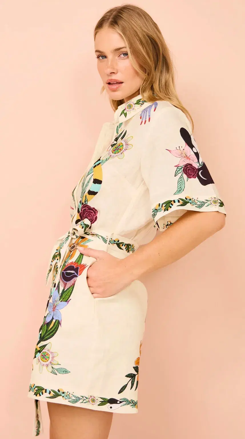 Alemais Meagan Mini Dress Print Size 6 - Image 3