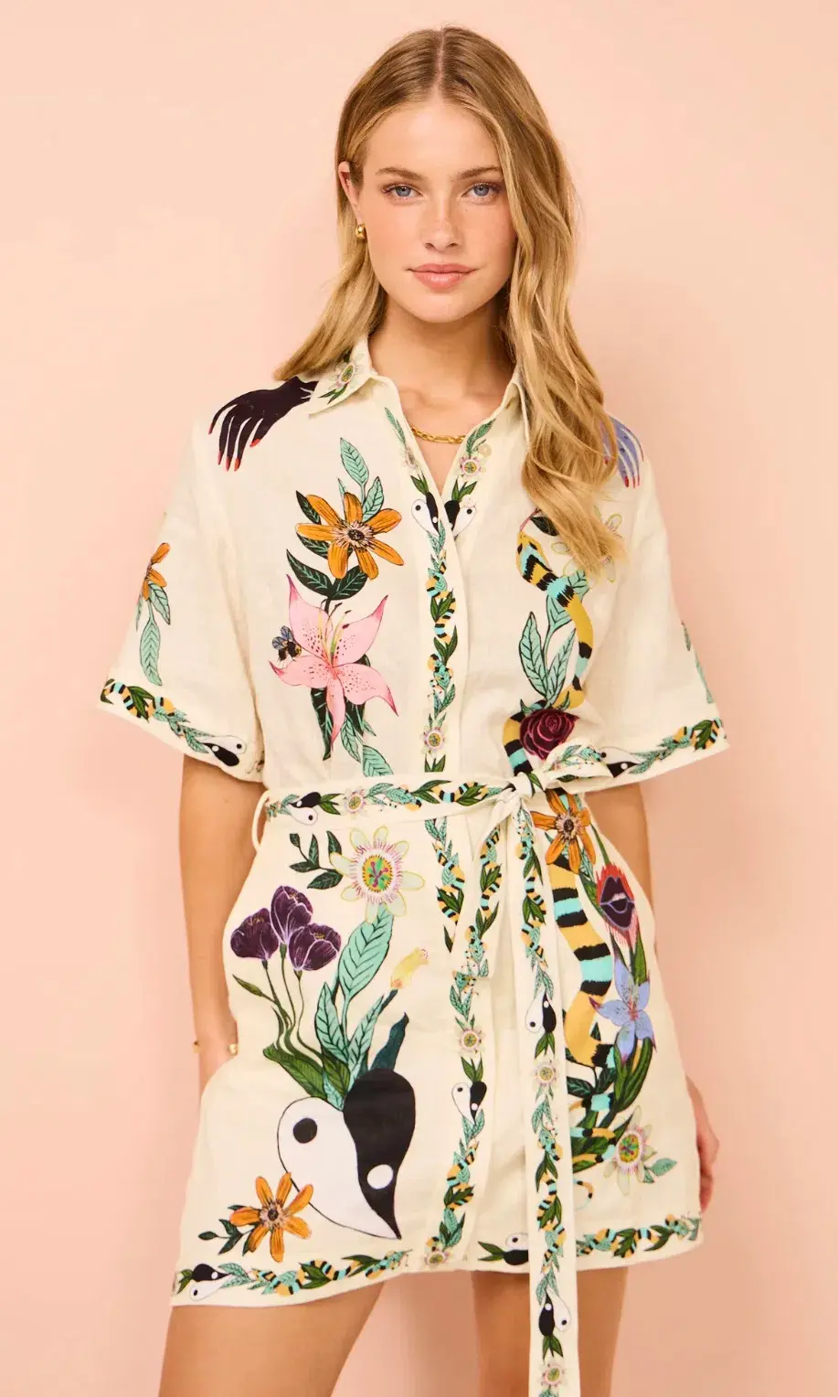 Alemais Meagan Mini Dress Print Size 6 for rent on The Volte - main image