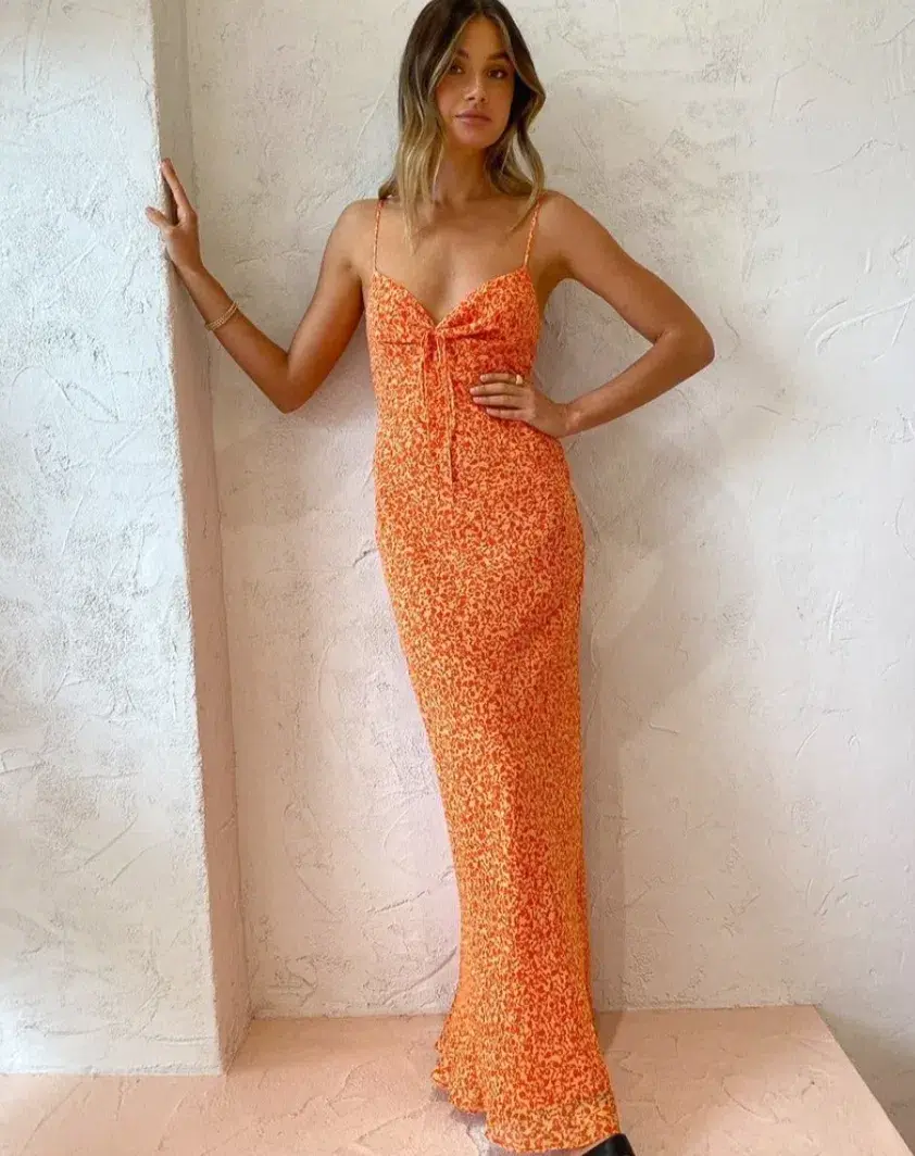 Bec & Bridge Cheri Maxi Dress Orange Size 14 - Image 1