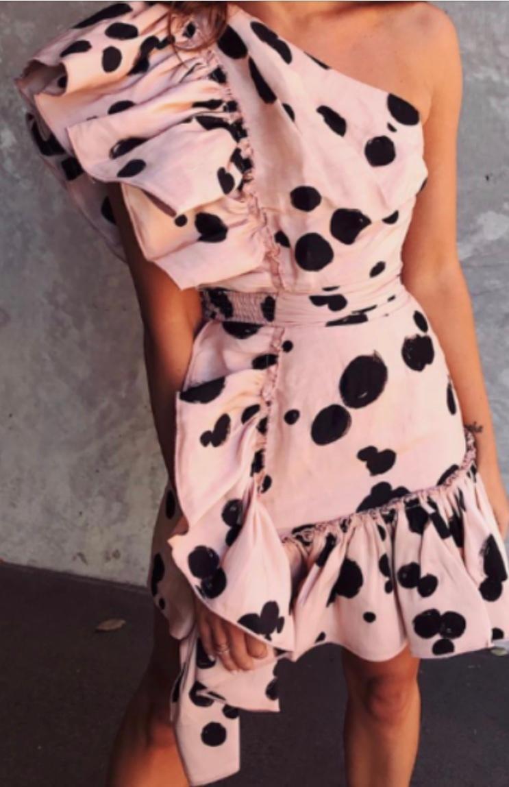 Aje Beronia Dress Print Size 8 for rent on The Volte - main image