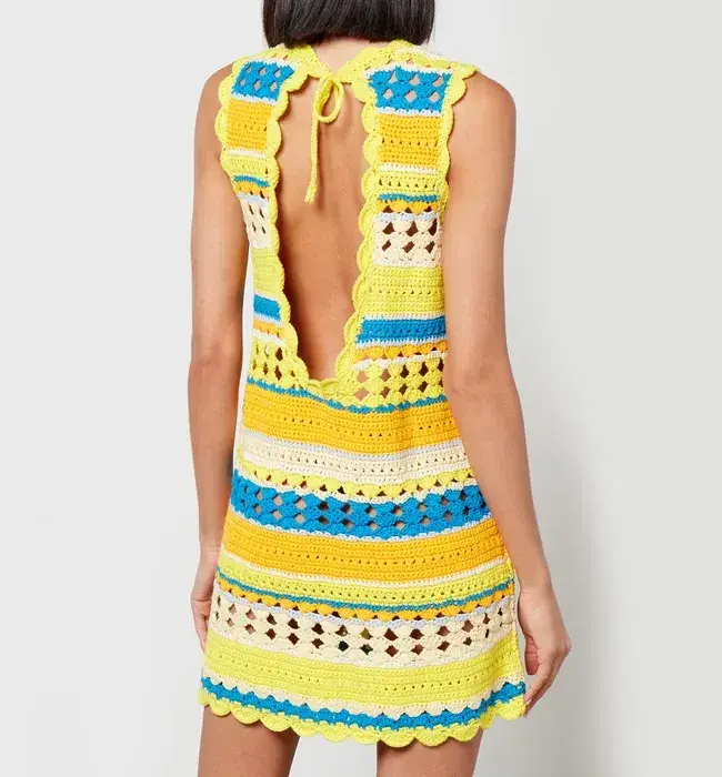 Ganni x Coggles Crocheted Mini Dress Multi Size S / AU 8 - Image 3