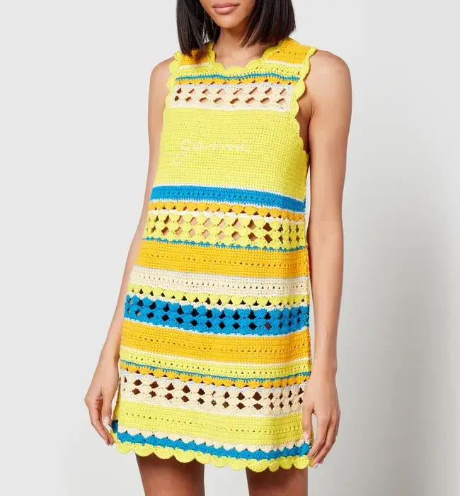 Ganni x Coggles Crocheted Mini Dress Multi Size S / AU 8 - Image 2