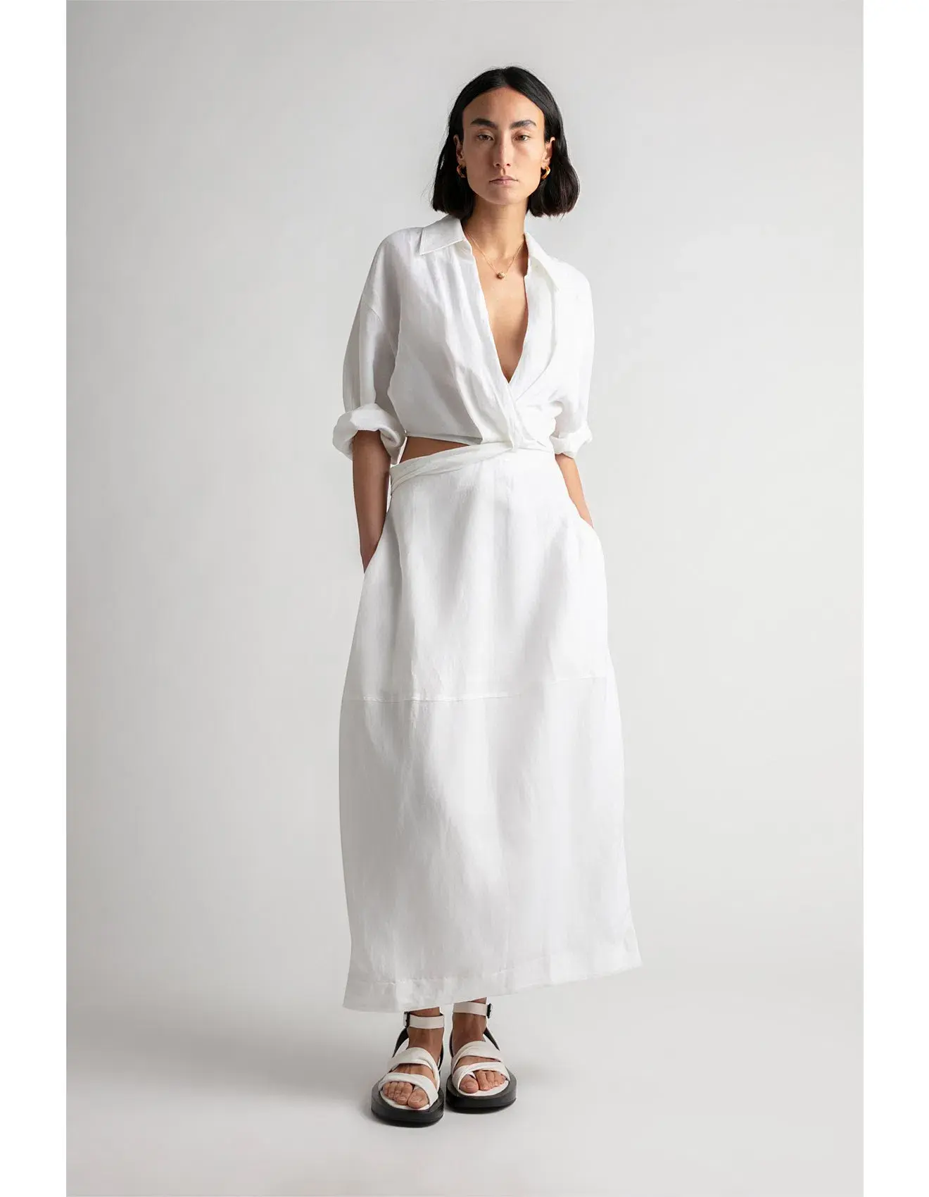 Camilla and Marc Marina Midi Dress White Size 8 - Image 1