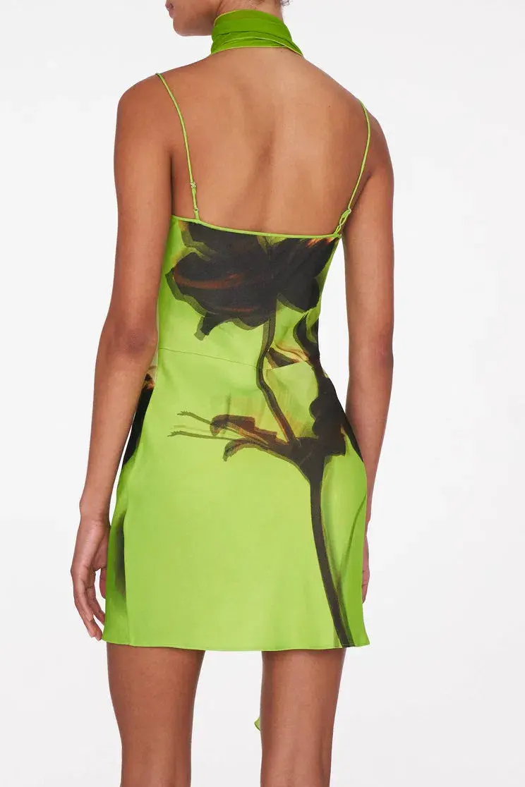 Rat & Boa Orisha Dress Green Floral Print Size 10 - Image 3