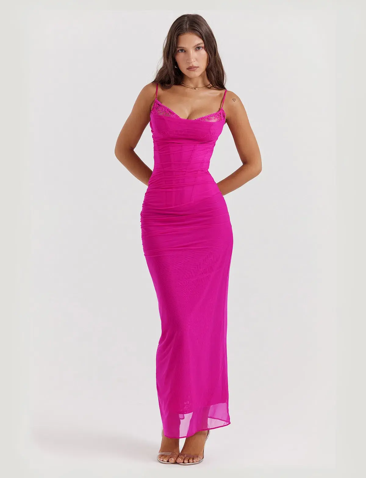 House of CB Nalini Fuchsia Dress Pink Size XS / AU 6 - Image 1