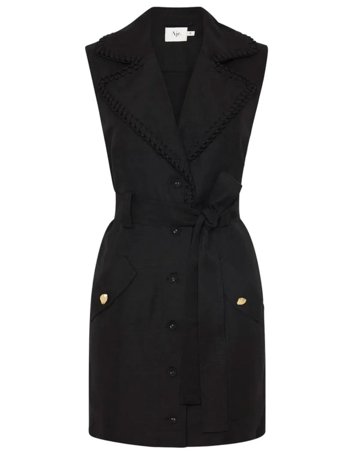 Aje Encompass Mini Dress Black Size 6 - Image 5