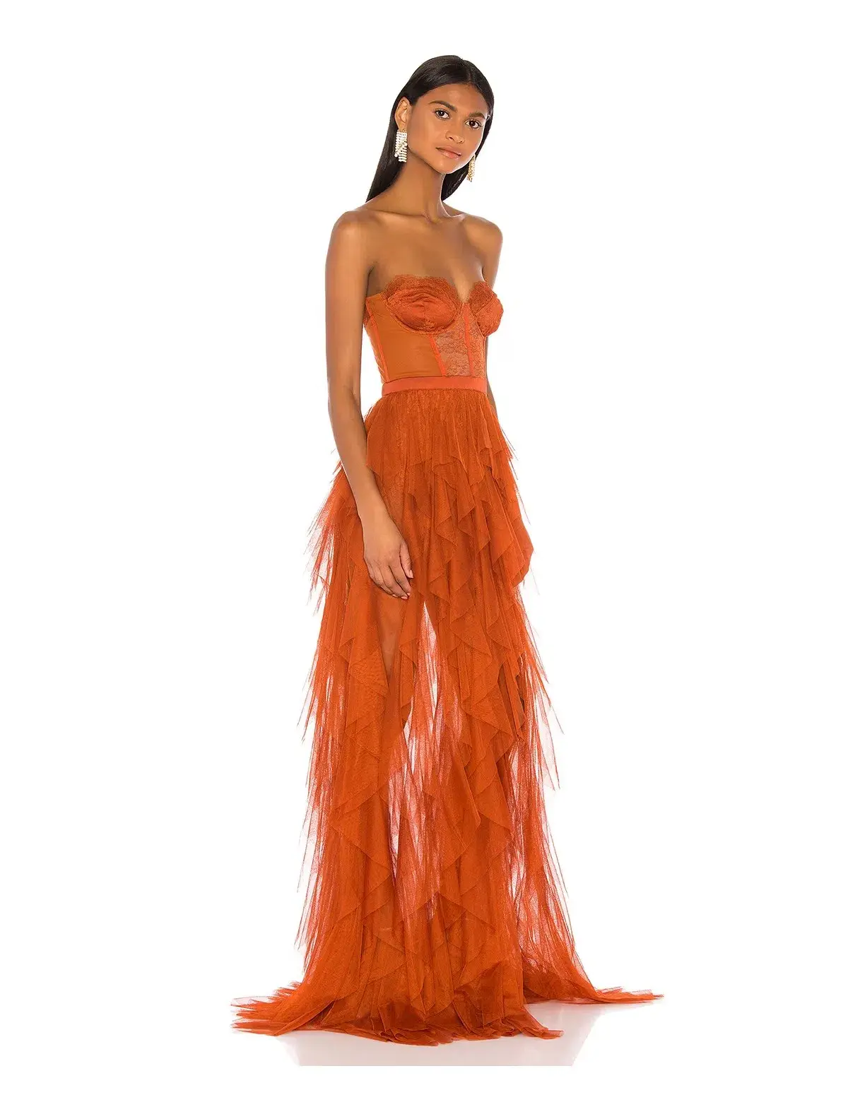 For Love and Lemons Bustier Gown in Rust Size 10  - Image 2