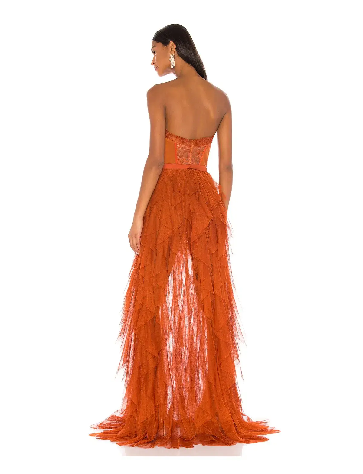 For Love and Lemons Bustier Gown in Rust Size 10  - Image 4