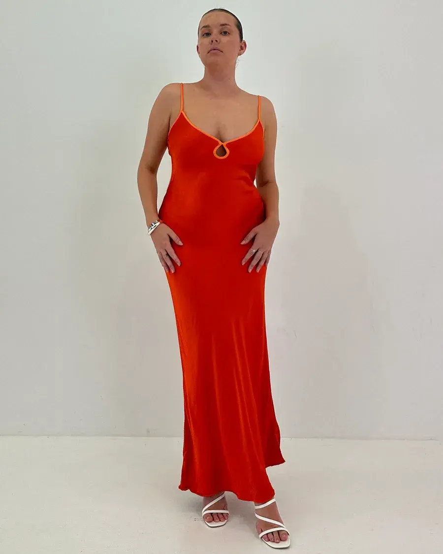 Bec & Bridge Cedar City Maxi Dress in Turmeric & Fire Red Size 16  - Image 1
