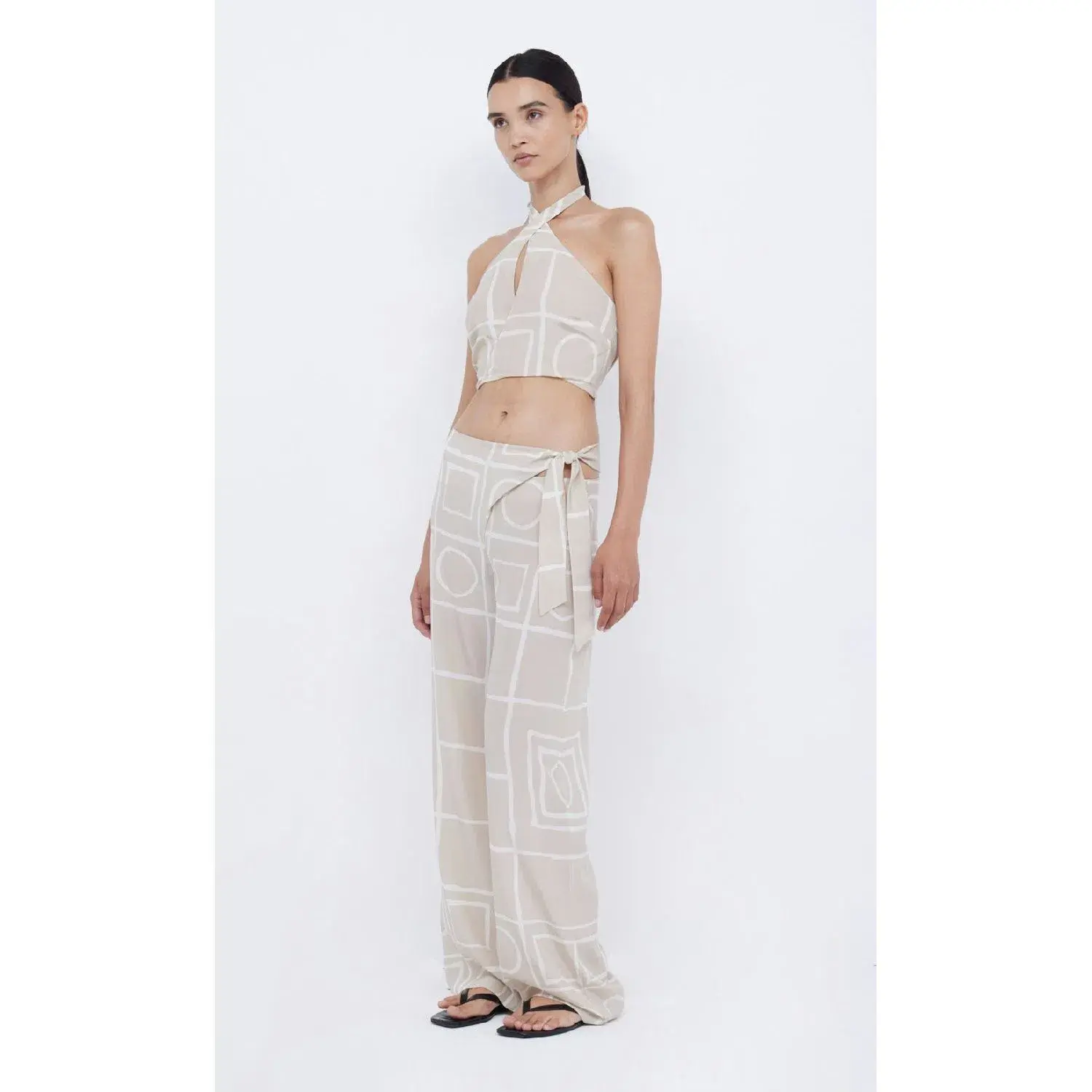 Bec & Bridge Salma Top Size 6 and Pants Size 8 Set in Beige  - Image 1