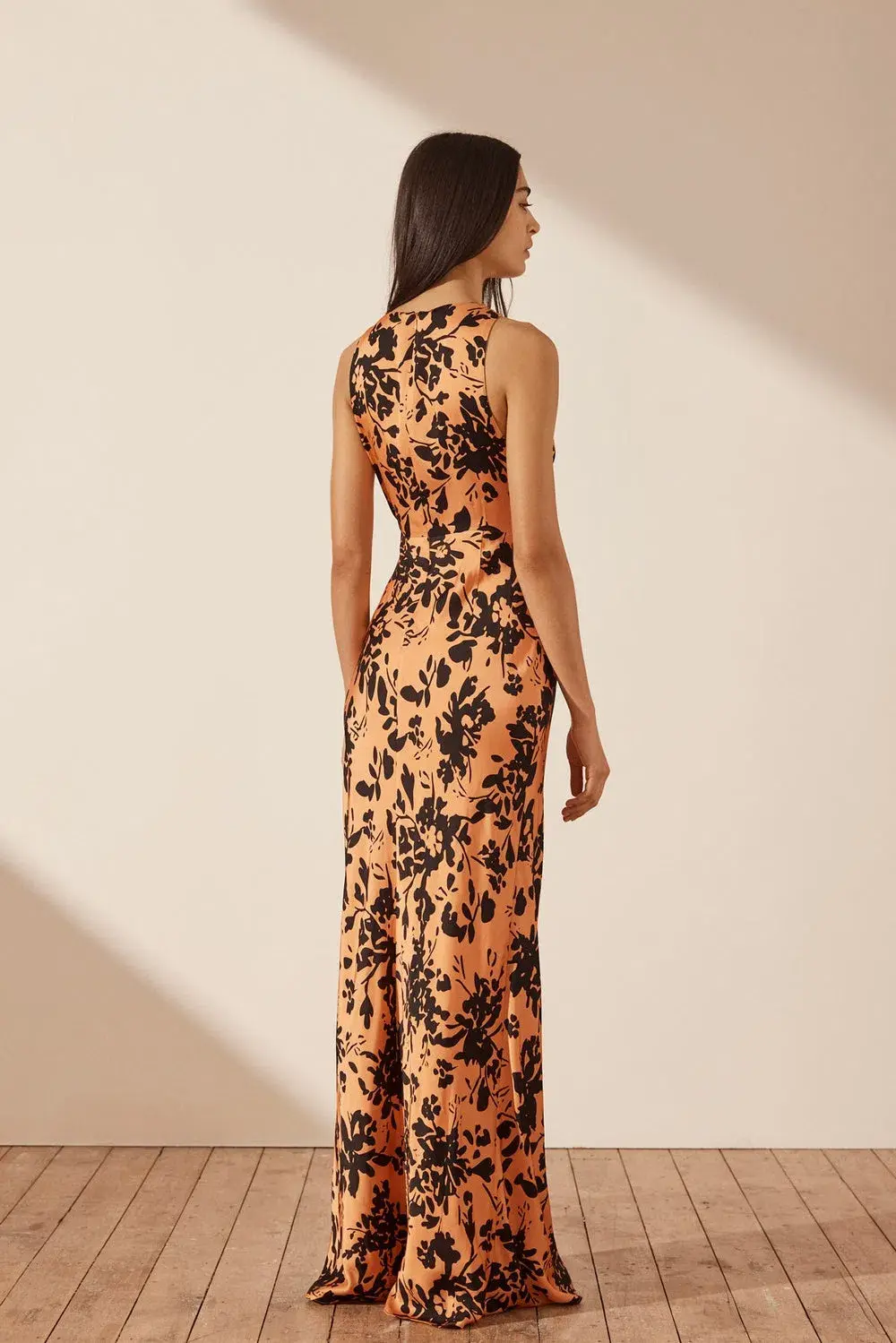 Shona Joy Solare Cut Out Front Maxi Dress Print Size 8 - Image 2