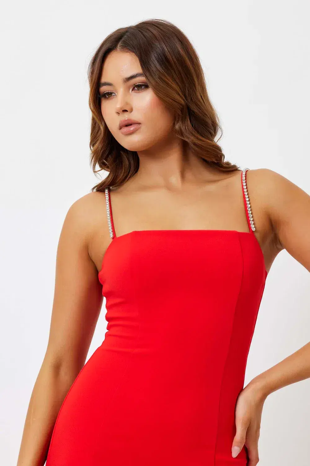Bianca & Bridgett Lily Square Neck Dress Red Size 10  - Image 3