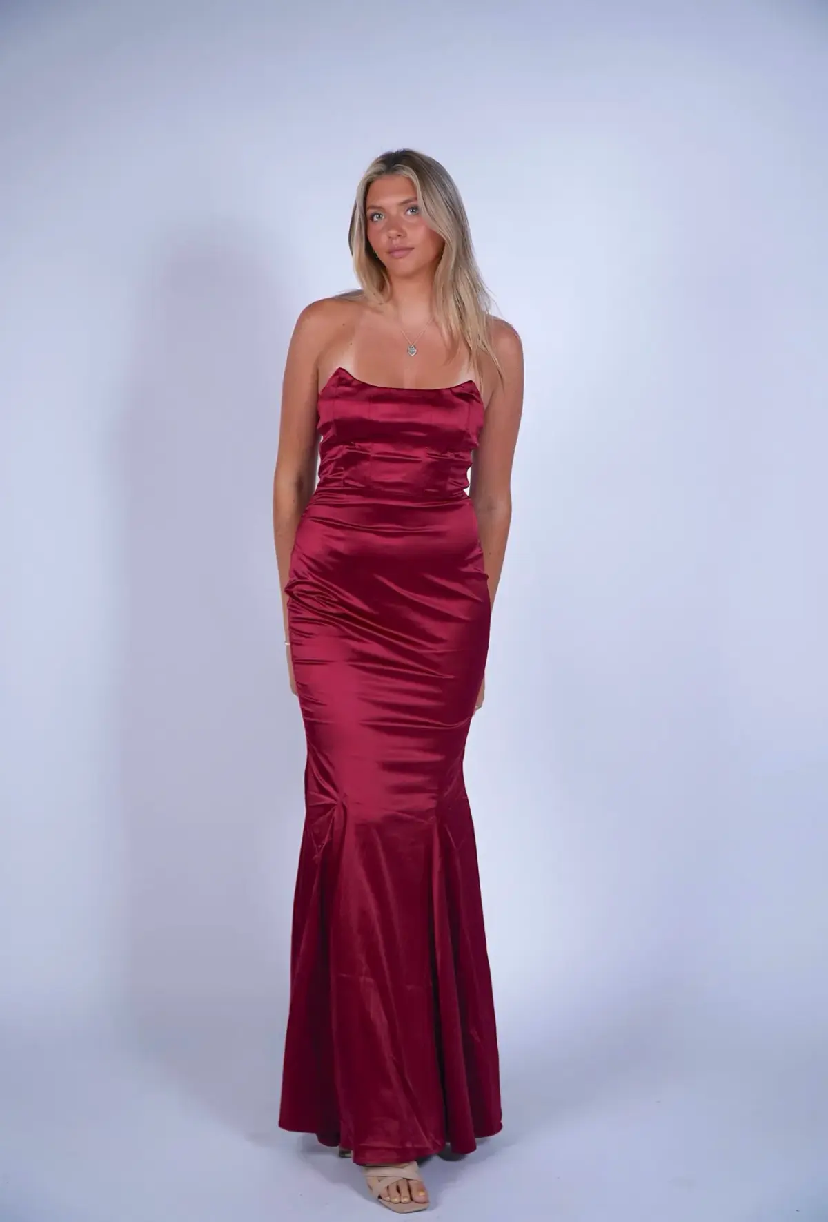 Alamour The Label Dione Dress Wine Red Size 10 - Image 1