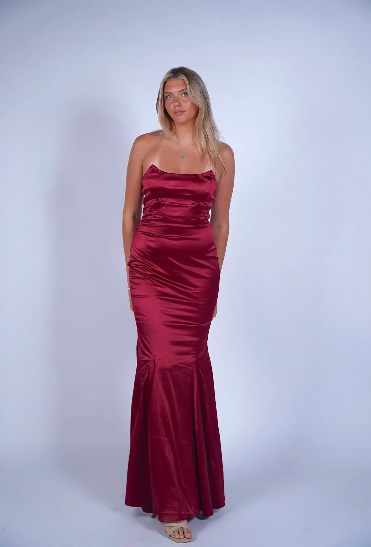 Alamour The Label Dione Dress Wine Red Size 10 - Image 1