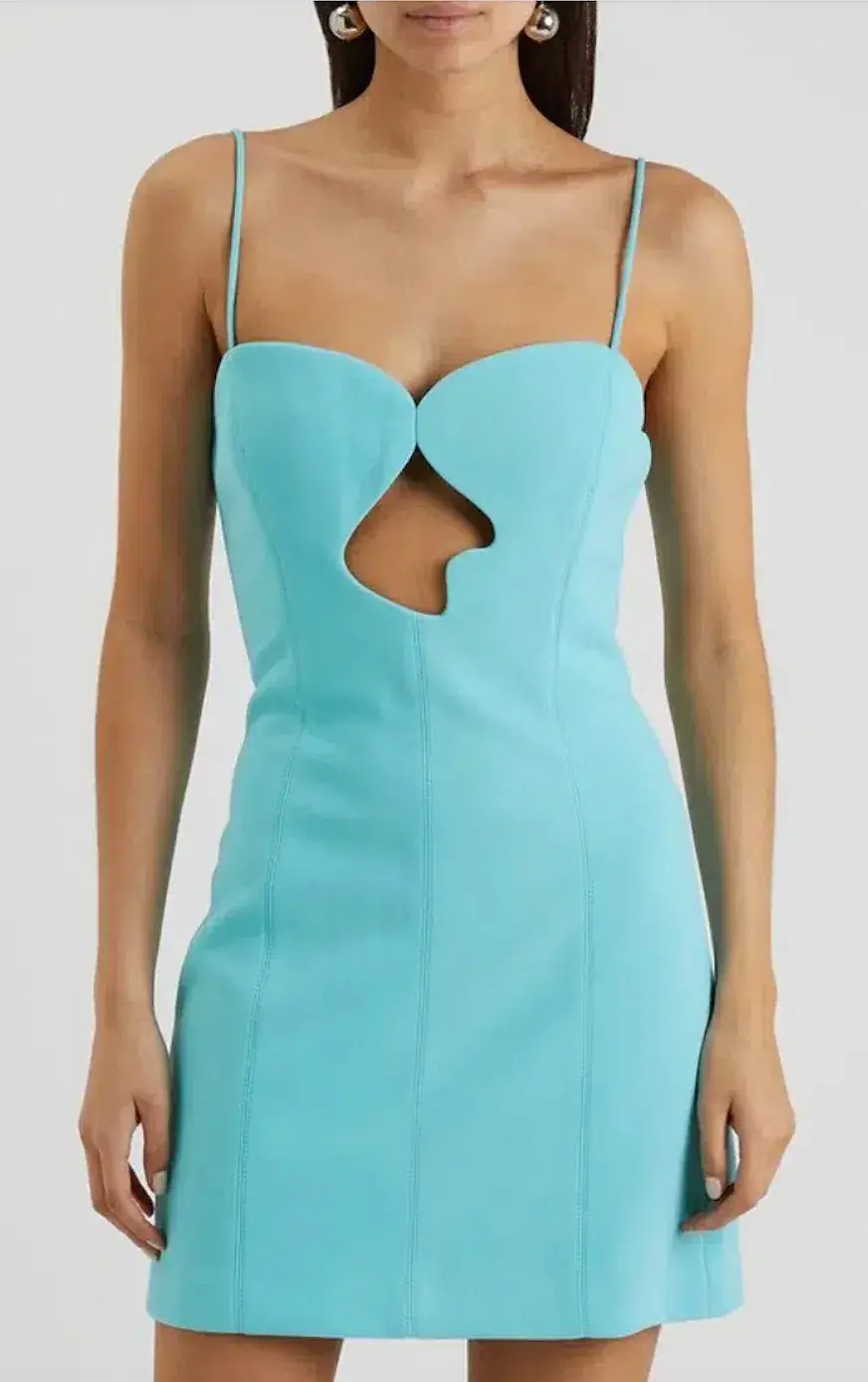 MISHA Brixton Mini Dress Blue Size 10 for rent on The Volte - main image