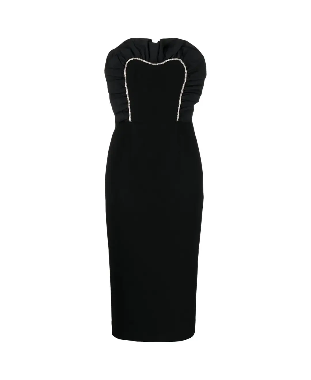 Rebecca Vallance Katie Strapless Midi Dress Black Size 10 for rent on The Volte - main image