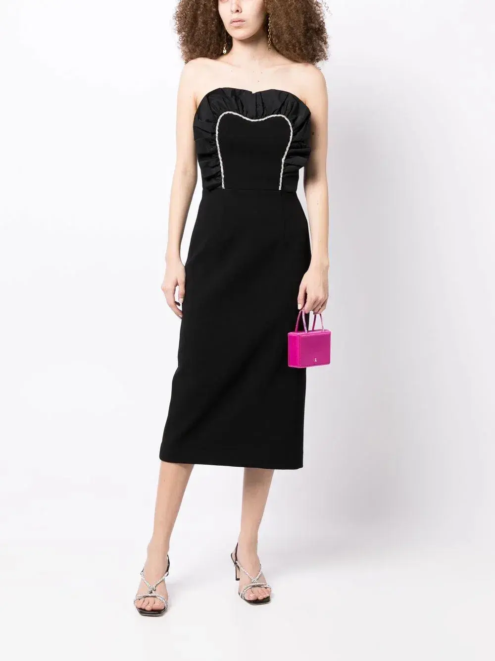 Rebecca Vallance Katie Strapless Midi Dress Black Size 10 - Image 1
