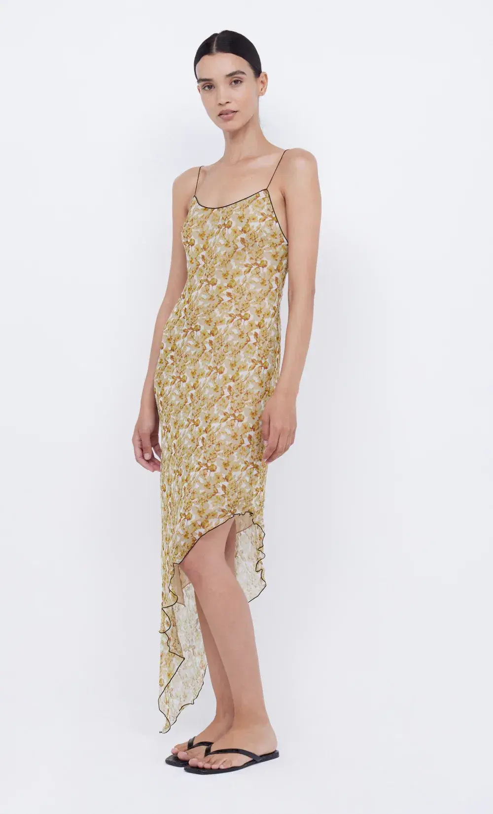 Bec & Bridge Florentine Asym Midi Dress Print Size 6 - Image 3