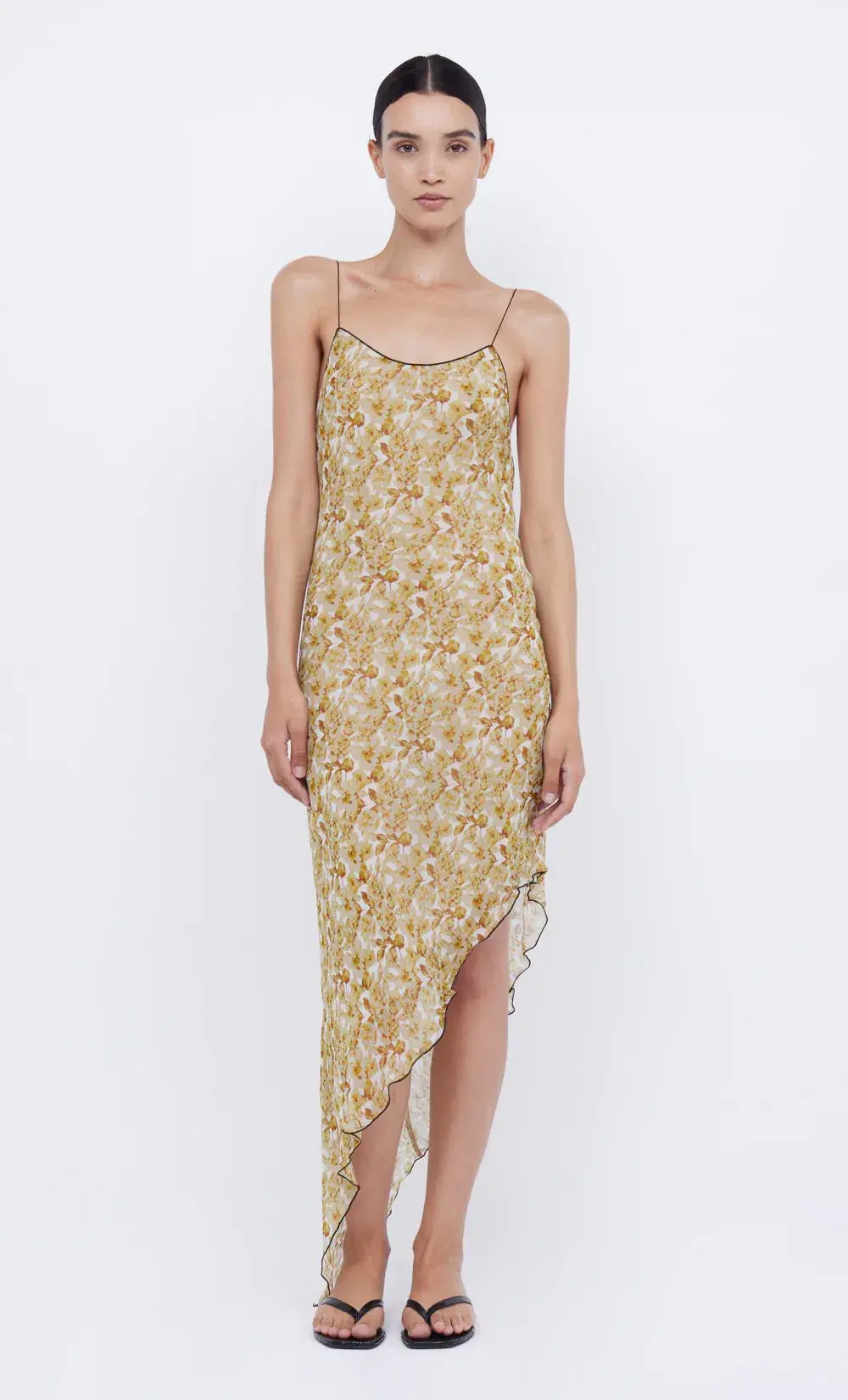 Bec & Bridge Florentine Asym Midi Dress Print Size 6 - Image 1