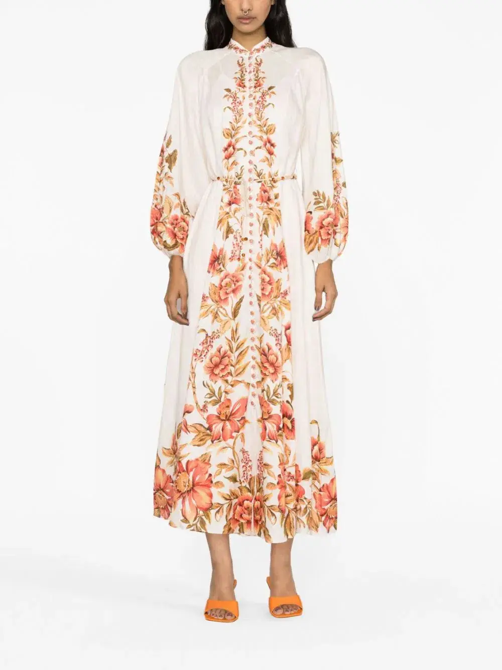 Zimmermann Vacay Billow Floral Midi Dress Floral Size 3 / AU 14 - Image 1