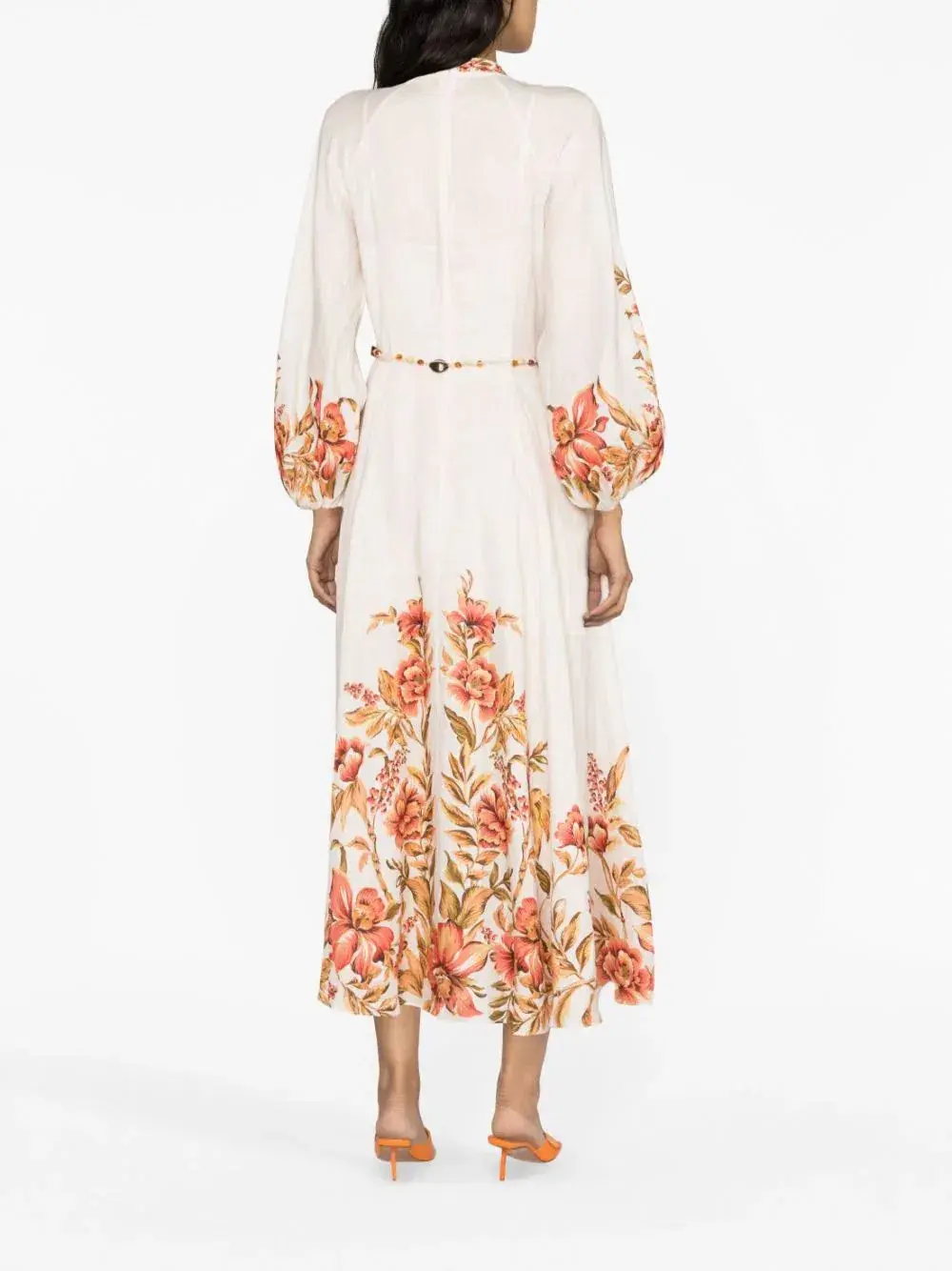 Zimmermann Vacay Billow Floral Midi Dress Floral Size 3 / AU 14 - Image 2