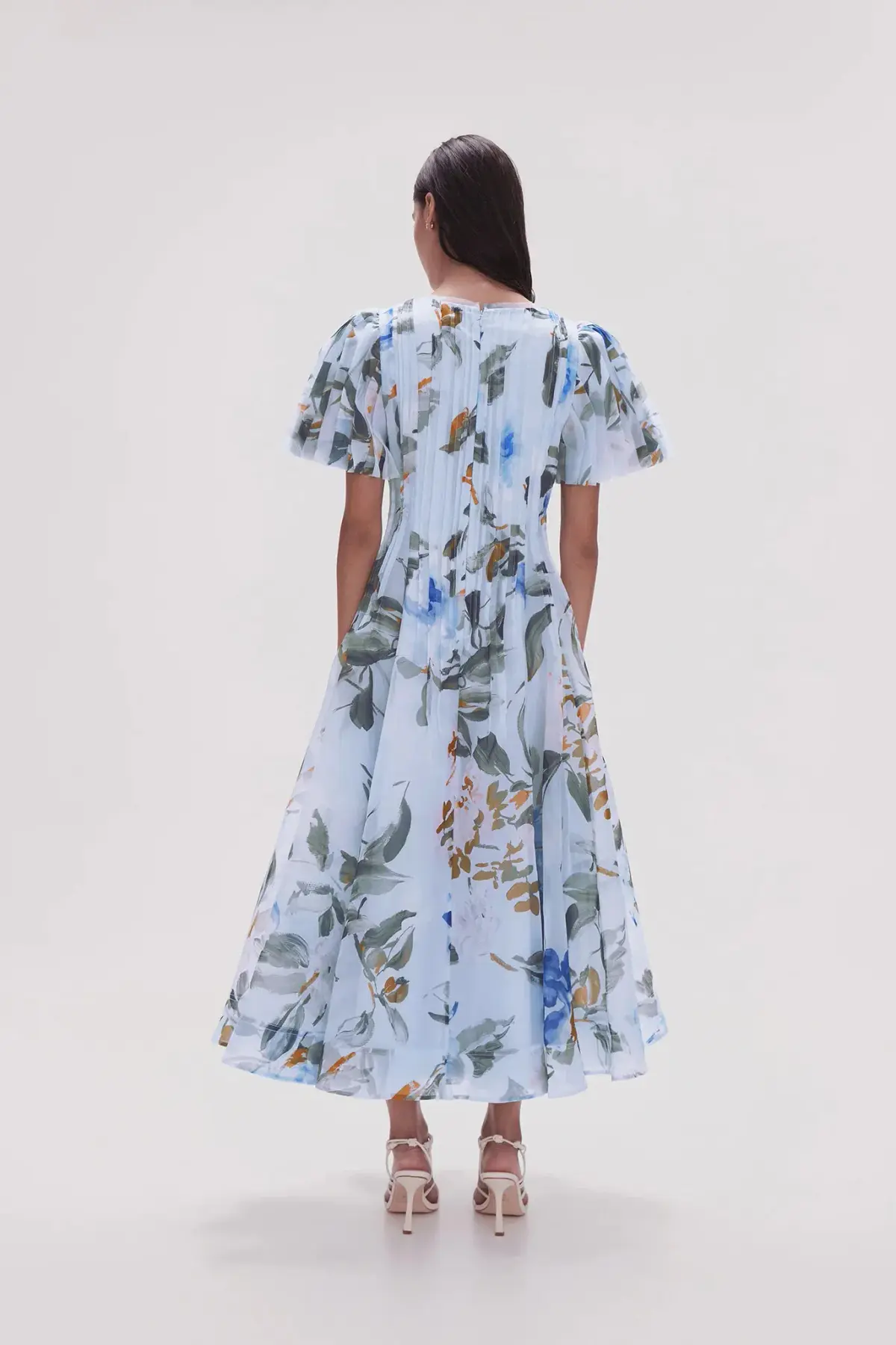 Aje Nova Pleated Midi Dress - Blue Orchid Size 4 - Image 2
