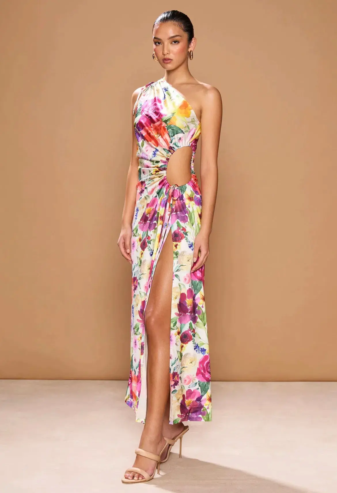 Sonya Moda Nour Midi Dress Multi Floral Size 8 - Image 2