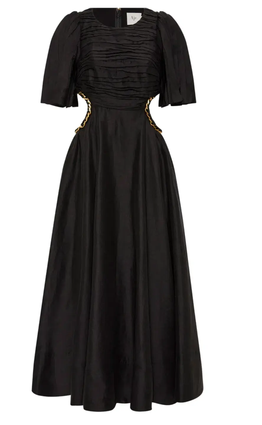 Aje Monica Chainlink Midi Dress in Black Size 6 - Image 4